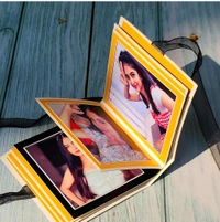 Mini Scrapbook Album with Photo Customization - White, 4 x 4 inch