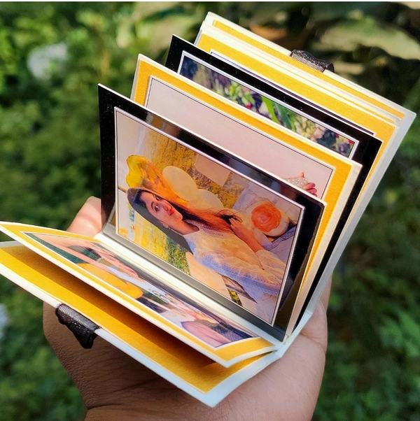 Mini Scrapbook Album with Photo Customization - Black, 5 x 5 inch