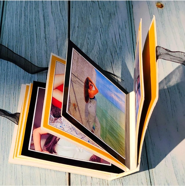 Mini Scrapbook Album with Photo Customization - Black, 6 x 6 inch