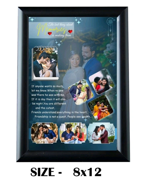 Collage Photo Frame - Black, 8 X 12 inch