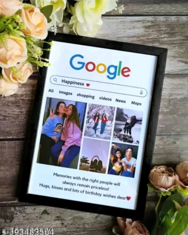 Digital Art Google Search Page Photo Frame - Black, 8x12