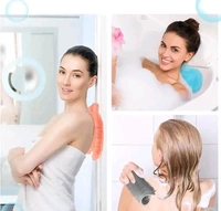 Lazy Silicone Bath Massage Cushion with Suction Cup, Shower Foot Scrubber Brush Foot Bath Mat Scrubber