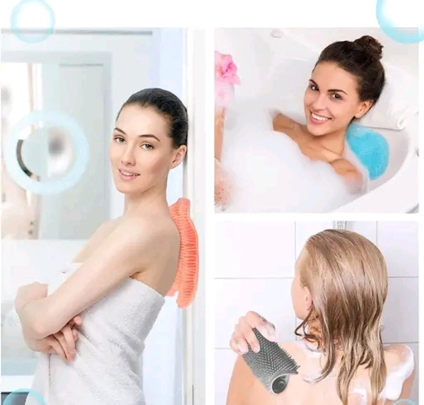 Lazy Silicone Bath Massage Cushion with Suction Cup, Shower Foot Scrubber Brush Foot Bath Mat Scrubber