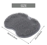 Lazy Silicone Bath Massage Cushion with Suction Cup, Shower Foot Scrubber Brush Foot Bath Mat Scrubber