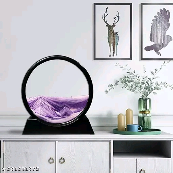 3D Dynamic Sand Art Home Decor  - Purple
