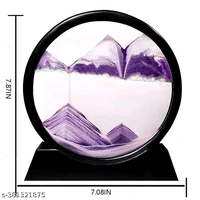 3D Dynamic Sand Art Home Decor  - Purple