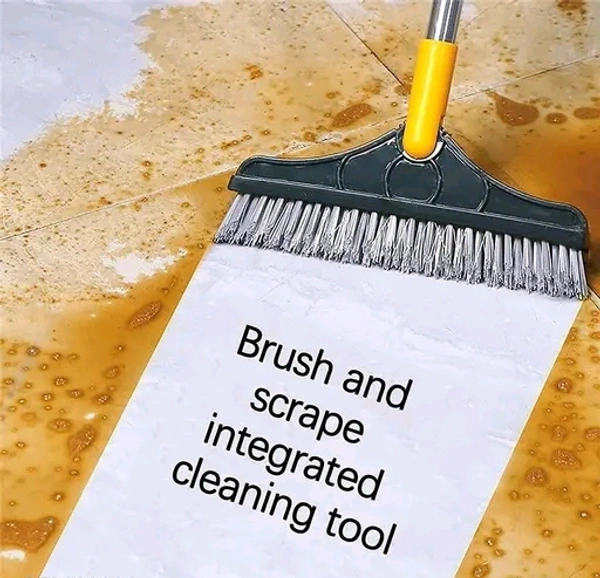 2 in 1 Bathroom Cleaning Brush Wiper Tiles Cleaning Bathroom Brush Floor Scrub Brush with Long Handle 120° Rotate Home Kitchen Bathroom Cleaning Brush