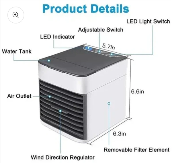 Humidifier Purifier Super Cool Mini Cooler Beat The Heat 