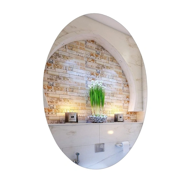 Self Adhesive Plastic Oval Mirror 