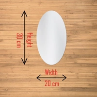 Self Adhesive Plastic Oval Mirror 