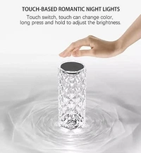 Crystal Diamond Lamp 16 Colour Changing Rose Crystal Table Lamp 