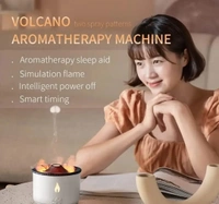 Aromatherapy Humidifier Oil Diffuser/Humidifier, 2Mist Mosdes : Flame And Volcano For Home, Bedroom, Large Room.
