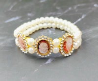 Jai Guruji Bracelet Three Swaroop  - Cream, Free Size