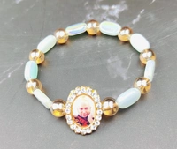 Jai Guruji Bracelet  - Frosted Mint, Free Size
