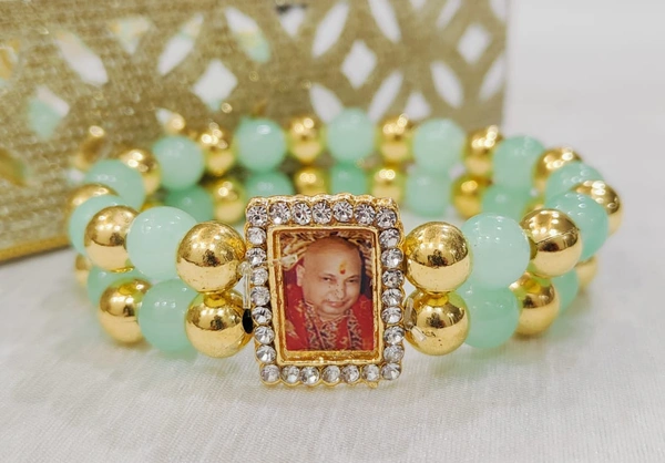Jai Guruji Bracelet - Green, Free Size