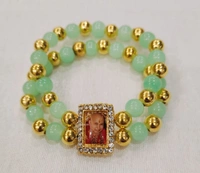 Jai Guruji Bracelet - Green, Free Size