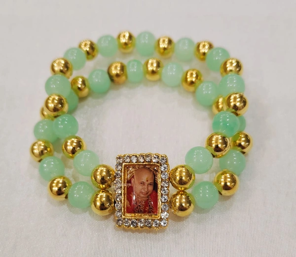 Jai Guruji Bracelet - Green, Free Size