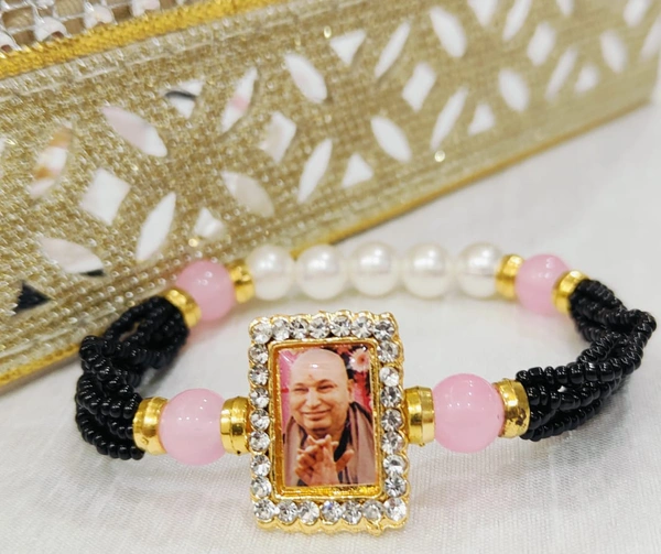 Jai Guruji Bracelet - Black, Free Size