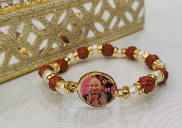 Jai Guruji Bracelet  - Brown, Free Size