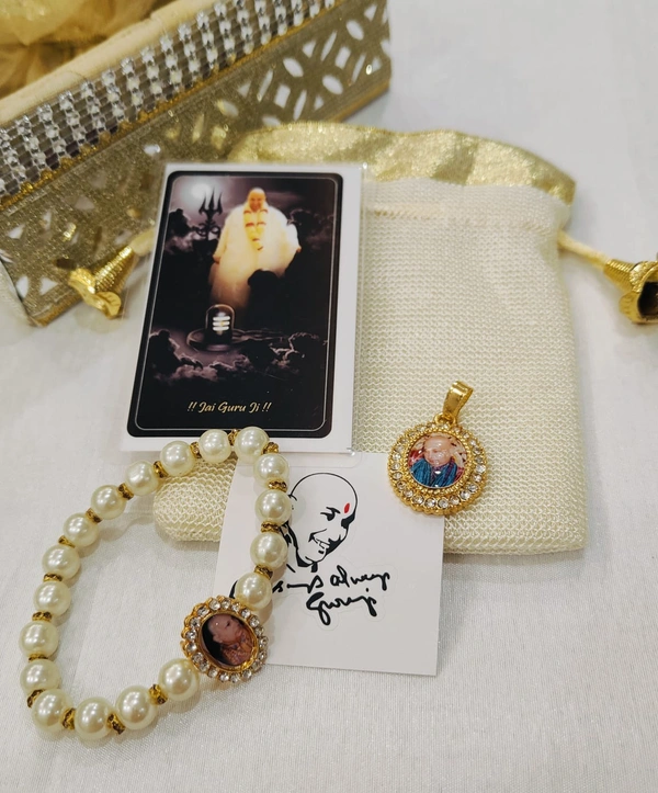 Jai Guruji Potli- Bracelet, Mobile Sticker, Locket And Pocket Swaroop.