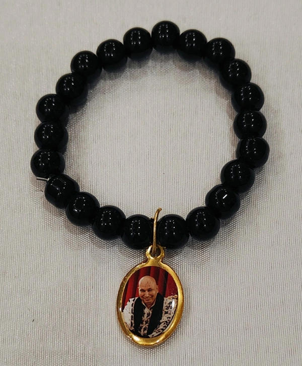 Jai Guruji Bracelet  - Black, Free Size