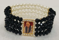 Jai Guruji Bracelet  - Black, Free Size