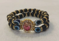 Jai Guruji Black Evil Eye Bracelet  - Black, Free Size
