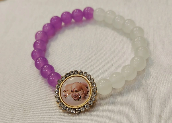 Jai Guruji Pack Of 12 Bracelets Multicolour  - Free Size, Magenta / Fuchsia