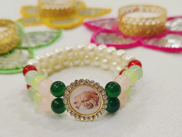 Jai Guruji Bracelet Multicolour  - White, Free Size