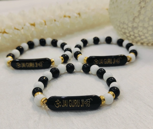 Jai Guruji Pack Of 10 Bracelets  - Black, Free Size