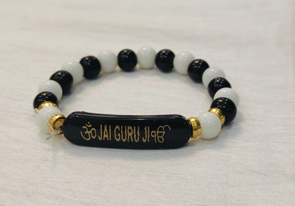 Jai Guruji Pack Of 10 Bracelets  - Black, Free Size