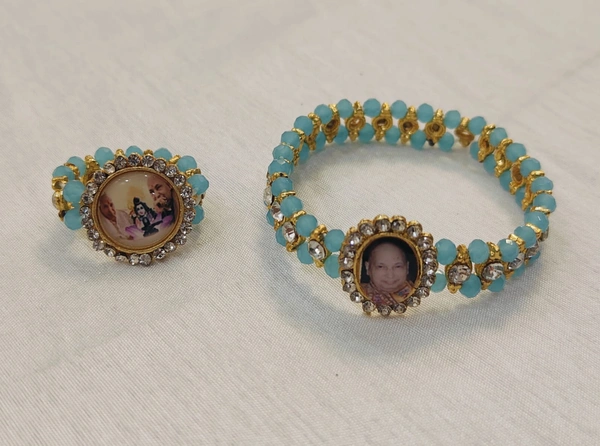 Jai Guruji Ring And Bracelet Combo - Free Size