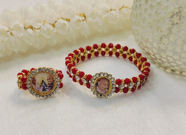 Jai Guruji Ring And Bracelet Combo - Free Size