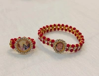 Jai Guruji Ring And Bracelet Combo - Free Size