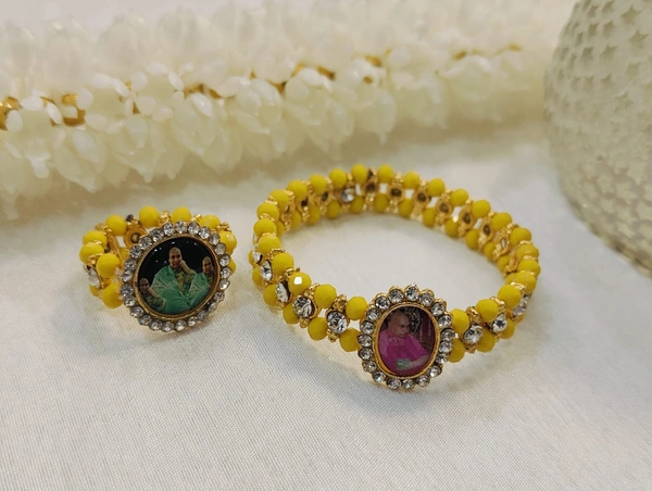 Jai Guruji Ring And Bracelet Combo - Free Size