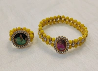 Jai Guruji Ring And Bracelet Combo - Free Size
