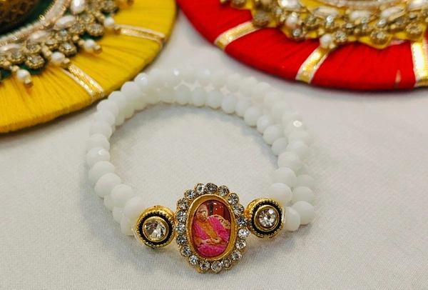 Guruji Bracelet - White, Free Size