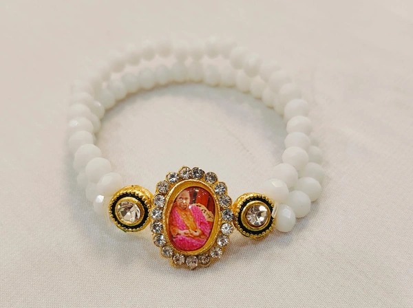 Guruji Bracelet - White, Free Size
