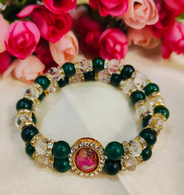 Guruji Bracelet  - Fern Green, Free Size