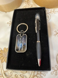 Guruji Led Light Pen And Key Ring Combo - Blue