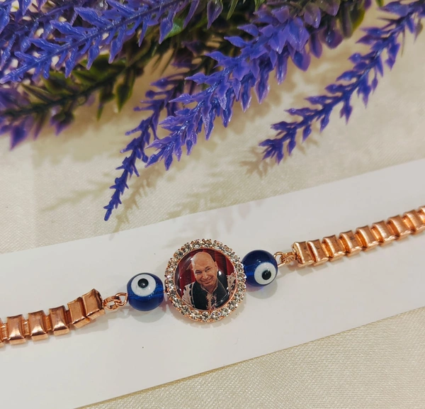 Jai Guruji Rose Gold Gents Bracelet 