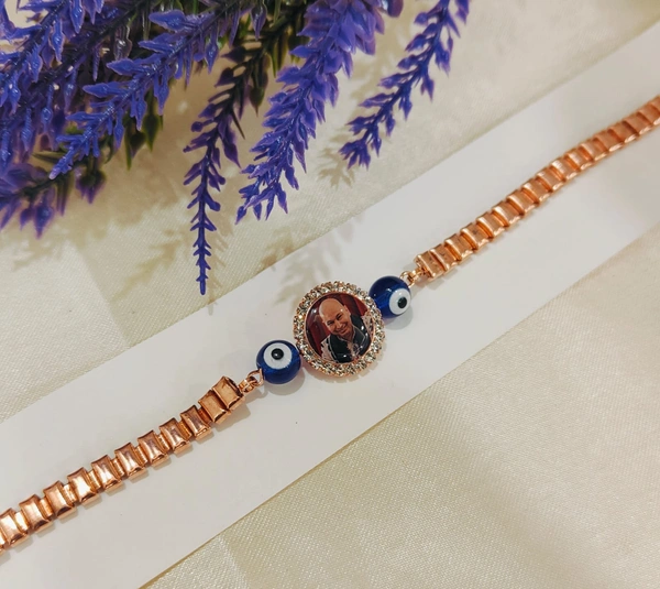 Jai Guruji Rose Gold Gents Bracelet 