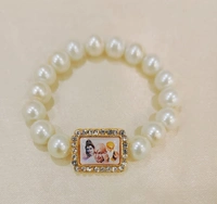 Jai Guruji Pearl Bracelet  - White, Free Size