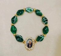 Jai Guruji Bracelet  - Teal, Free Size