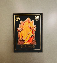 Jai Guruji Fridge Magnet - Black