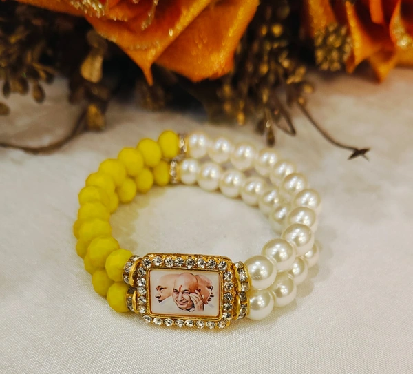 Jai Guruji Dual Colour Bracelet  - Free Size