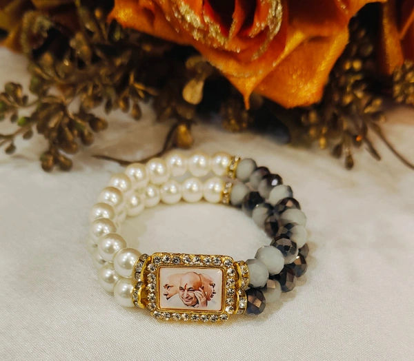Jai Guruji Dual Colour Bracelet  - Free Size