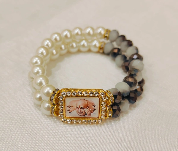 Jai Guruji Dual Colour Bracelet  - Free Size