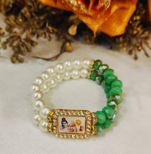 Jai Guruji Dual Colour Bracelet  - Free Size