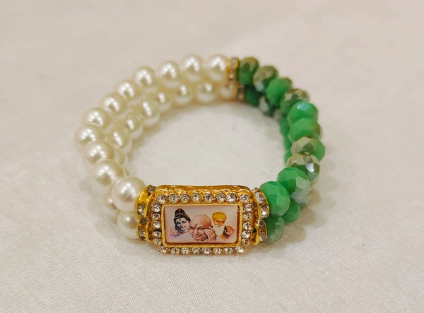 Jai Guruji Dual Colour Bracelet  - Free Size